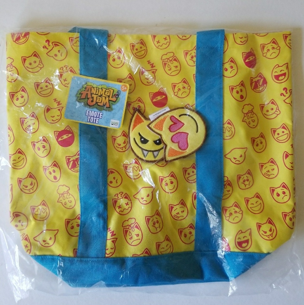 Animal Jam Bag emote emoji tote